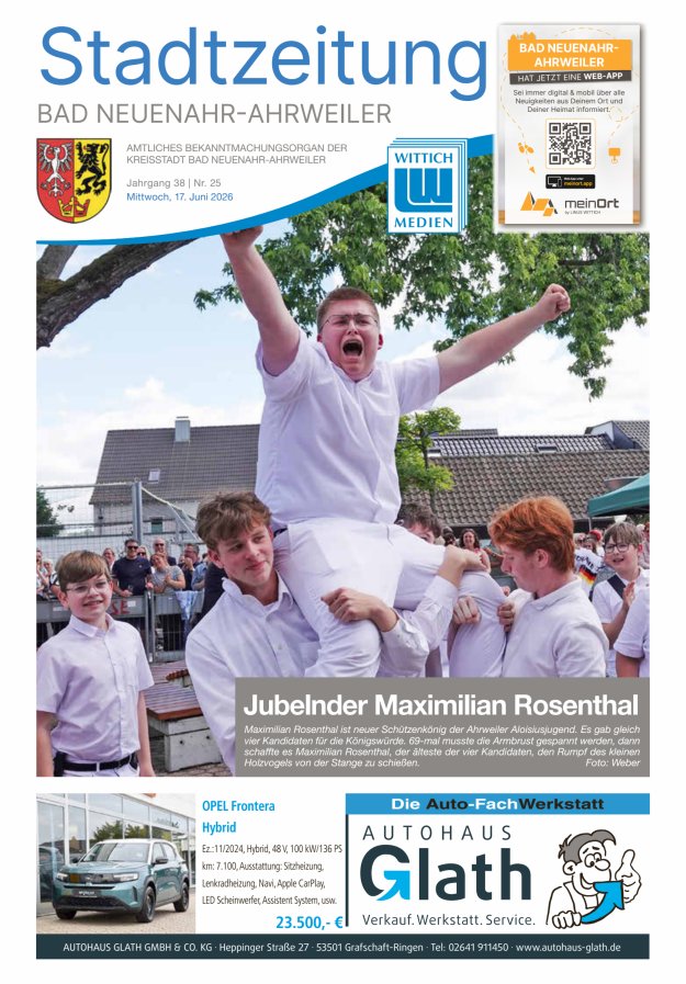 Stadtzeitung Bad Neuenahr-Ahrweiler Titelblatt 25/2026