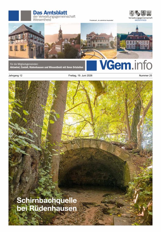Wiesentheid Titelblatt 25/2026