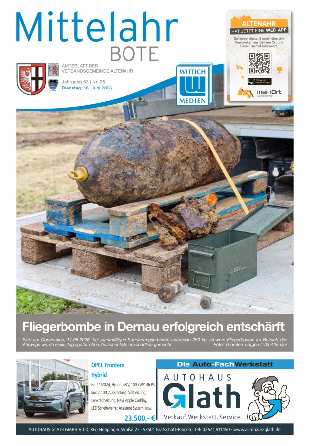 Mittelahr Bote Titelblatt 25/2026