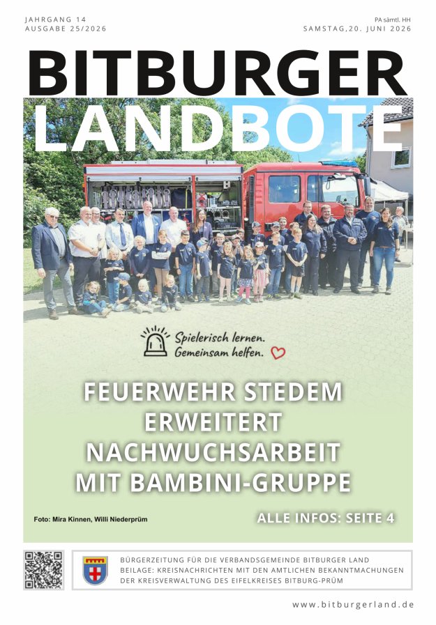 Bitburger Landbote Titelblatt 25/2026