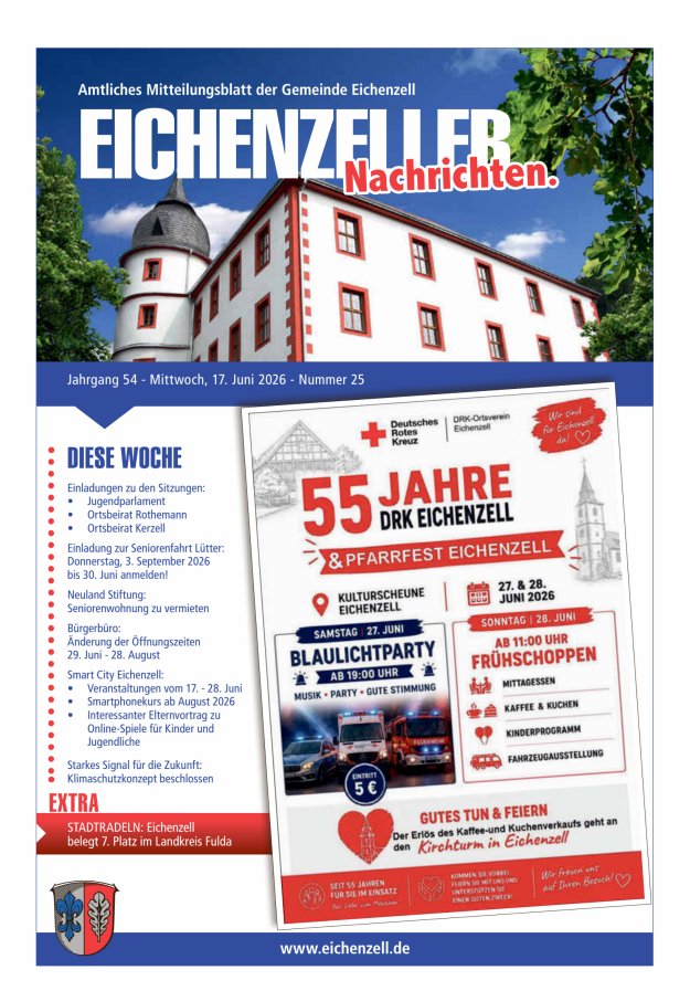 Amtliches Mitteilungsblatt der Gemeinde Eichenzell Titelblatt 25/2026