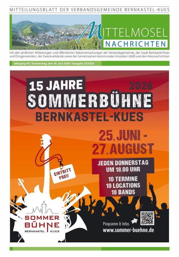 Mittelmosel-Nachrichten VG Bernkastel-Kues Titelblatt 25/2026