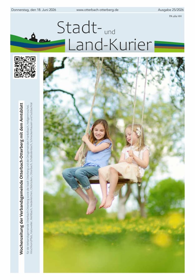 Stadt- und Land-Kurier Otterbach-Otterberg Titelblatt 25/2026