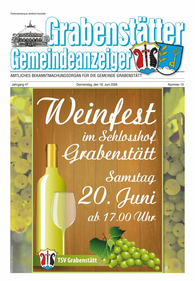 Grabenstätter Gemeindeanzeiger Titelblatt 13/2026
