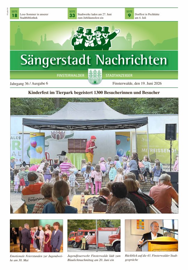 Sängerstadt Nachrichten  Titelblatt 06/2026
