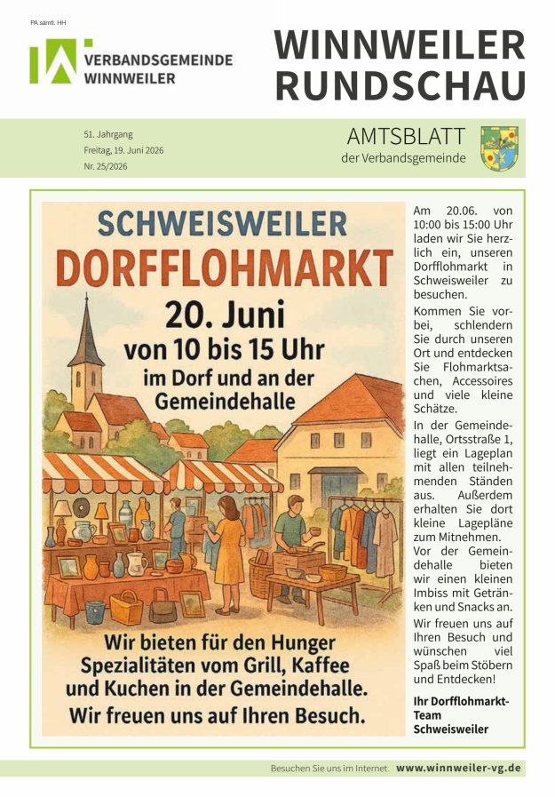 Winnweiler Rundschau Titelblatt 25/2026