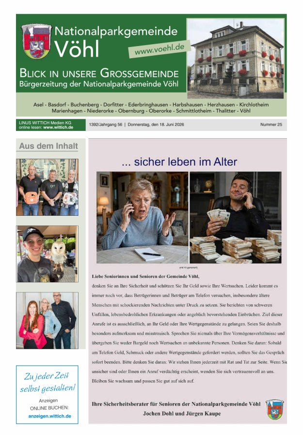 Blick in unsere Grossgemeinde Titelblatt 25/2026