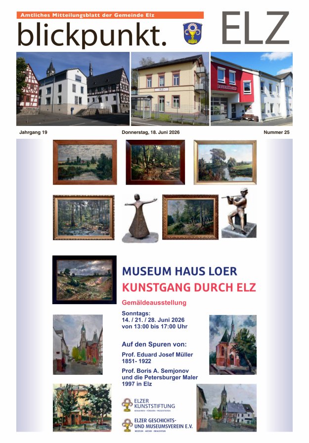 Blickpunkt Elz Titelblatt 25/2026