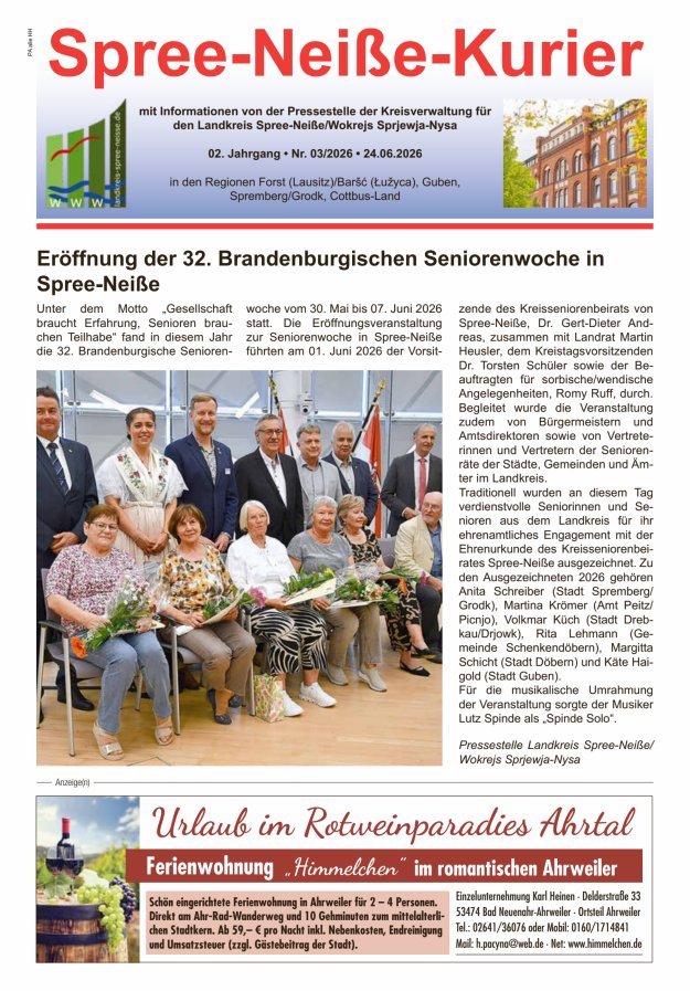 Spree-Neiße-Kurier Titelblatt 03/2026