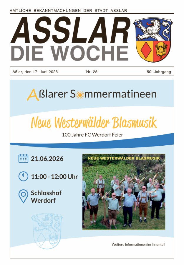 Asslar - Die Woche Titelblatt 25/2026