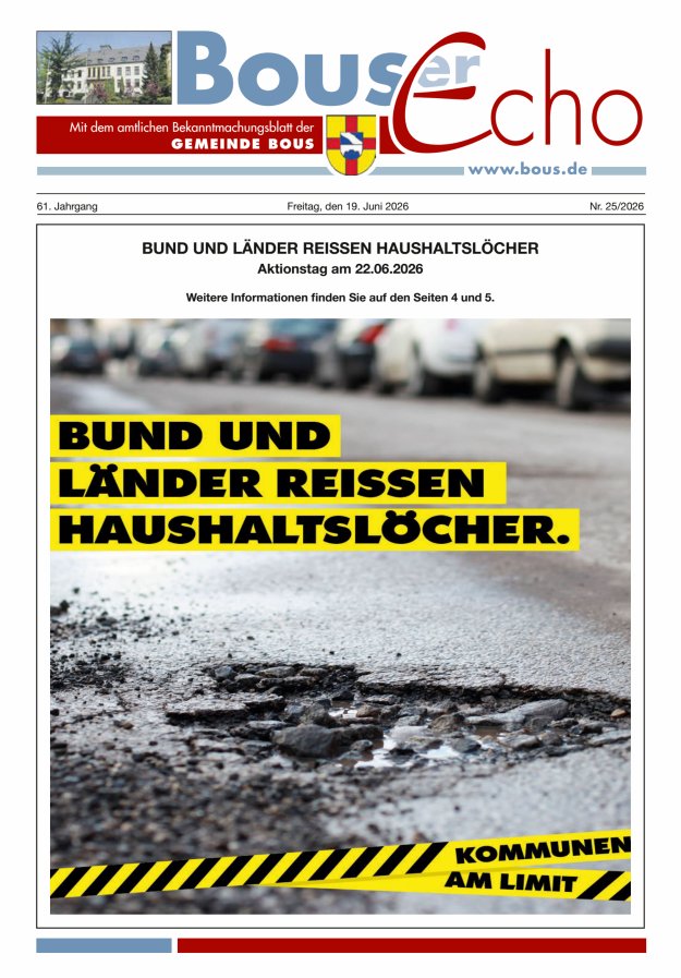 Bouser Echo Titelblatt 25/2026