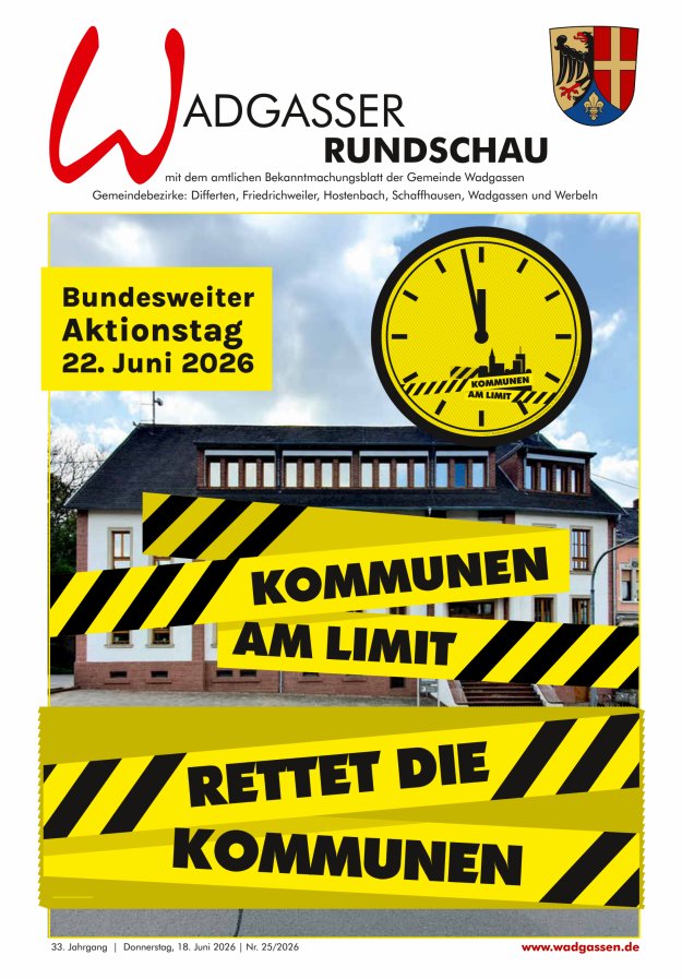 Wadgasser Rundschau Titelblatt 25/2026