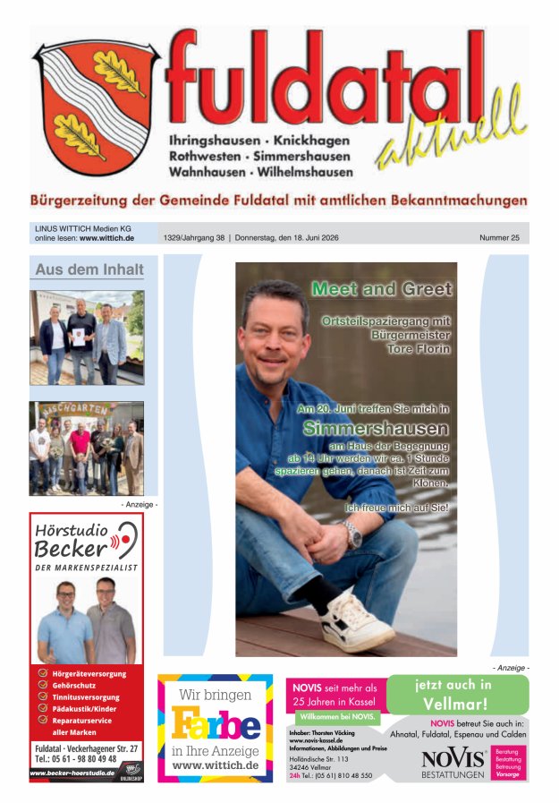 Fuldatal aktuell Titelblatt 25/2026