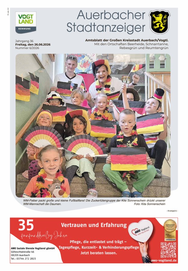 Auerbacher Stadtanzeiger Titelblatt 06/2026