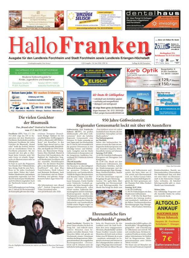 Hallo Franken Titelblatt 1228/2026