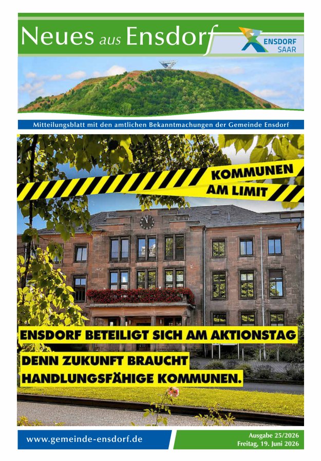 Neues aus Ensdorf Titelblatt 25/2026