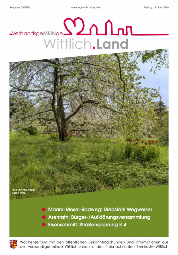 Mein Wittlich.Land Titelblatt 25/2026