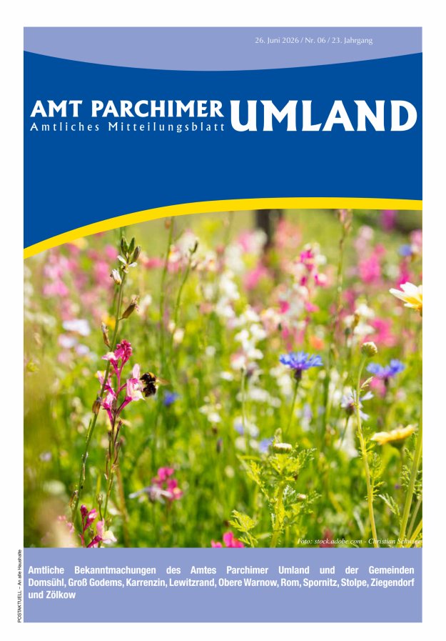 Amt Parchimer Umland Titelblatt 06/2026