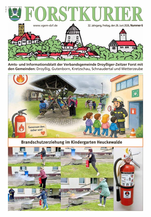 Forstkurier Amts- u. Informationsblatt VG Droyßiger-Zeitzer Forst Titelblatt 06/2026