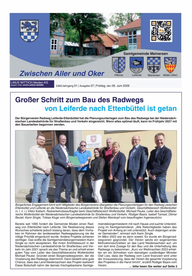 Zwischen Aller und Oker Titelblatt 07/2026