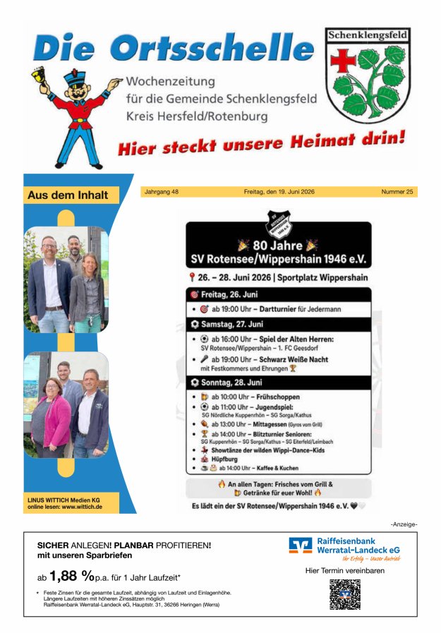 Die Ortsschelle Titelblatt 25/2026