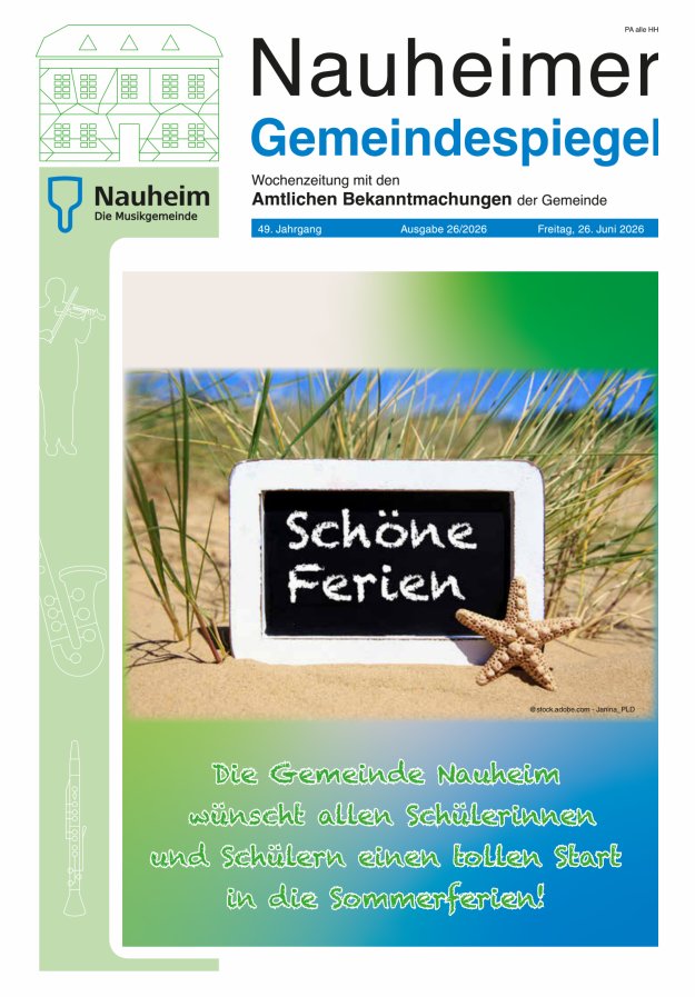 Nauheimer Gemeindespiegel Titelblatt 26/2026