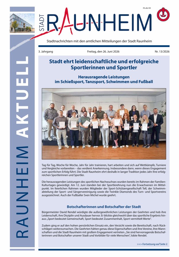 Raunheim aktuell Titelblatt 13/2026