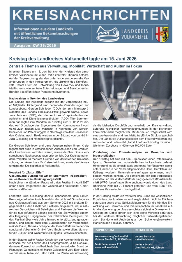 Kreisnachrichten Titelblatt 26/2026