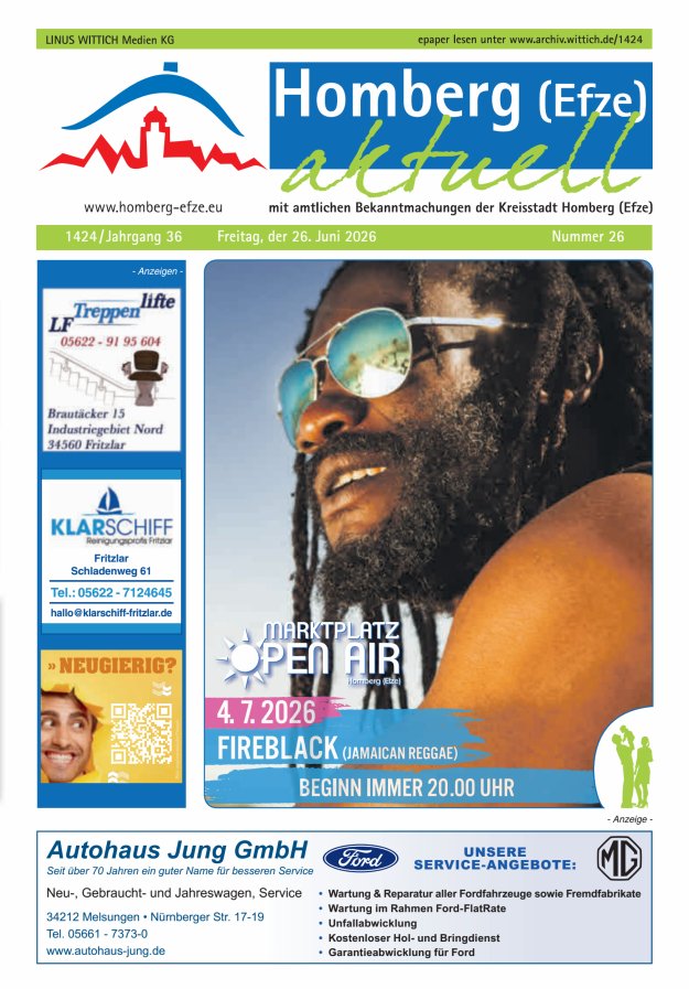 Homberg Efze aktuell Titelblatt 26/2026