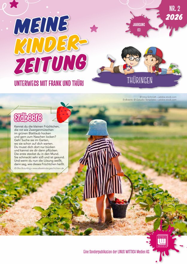 "Meine Kinderzeitung Thüringen" Titelblatt 02/2026