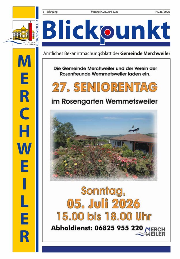Blickpunkt Merchweiler Titelblatt 26/2026