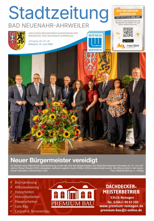 Stadtzeitung Bad Neuenahr-Ahrweiler Titelblatt 26/2026