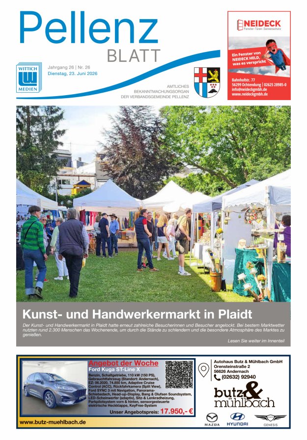 Pellenzblatt Titelblatt 26/2026
