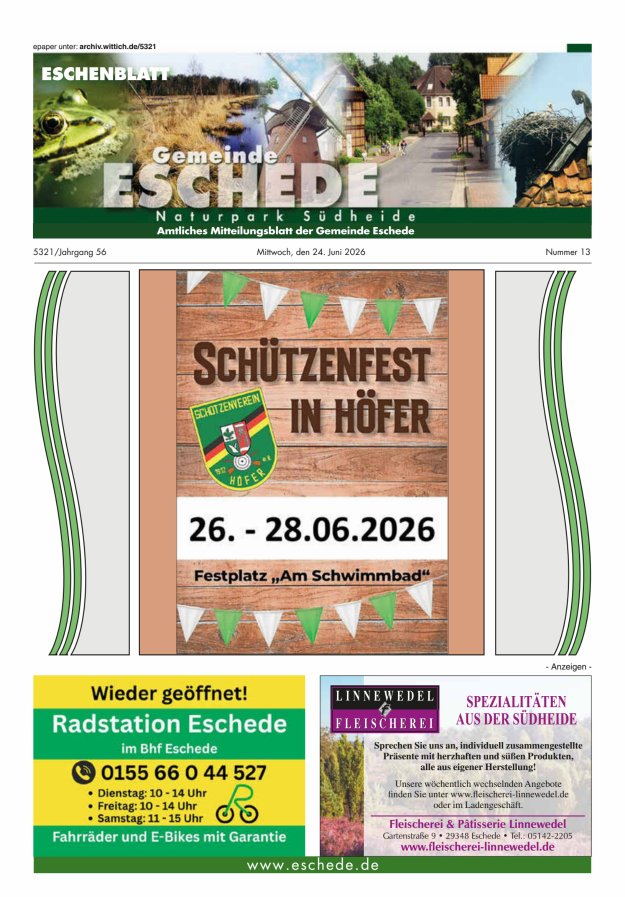 Eschenblatt Titelblatt 13/2026