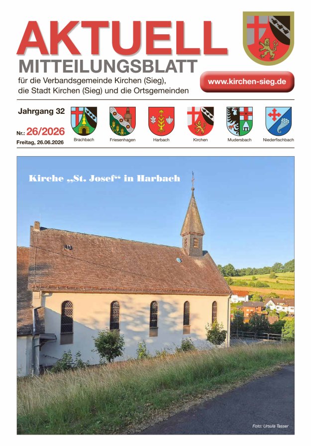 Aktuell - Mitteilungsblatt für die VG Kirchen (Sieg) Titelblatt 26/2026