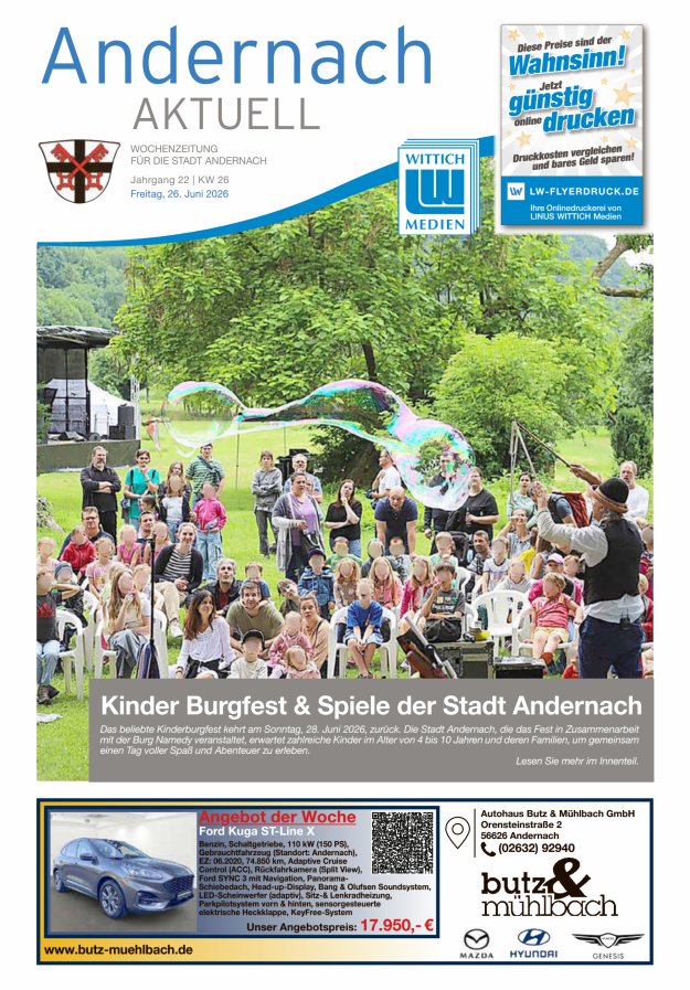 Andernach aktuell Titelblatt 26/2026