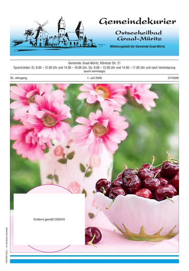 Gemeindekurier Ostseeheilbad Graal-Müritz Titelblatt 07/2026