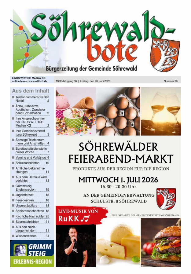 Söhrewaldbote Titelblatt 26/2026