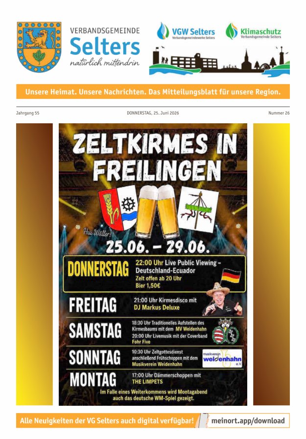 Unsere Verbandsgemeinde Selters Ww Titelblatt 26/2026