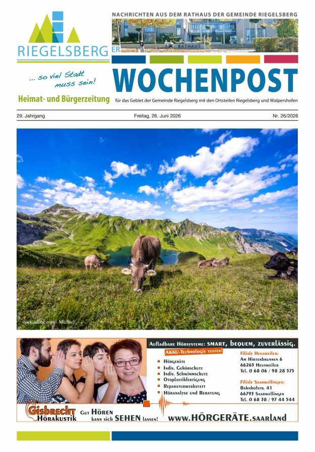 Riegelsberger Wochenpost Titelblatt 26/2026