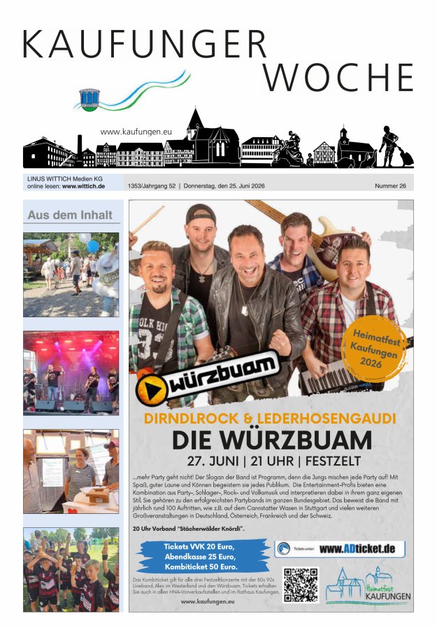 Kaufunger Woche Titelblatt 26/2026
