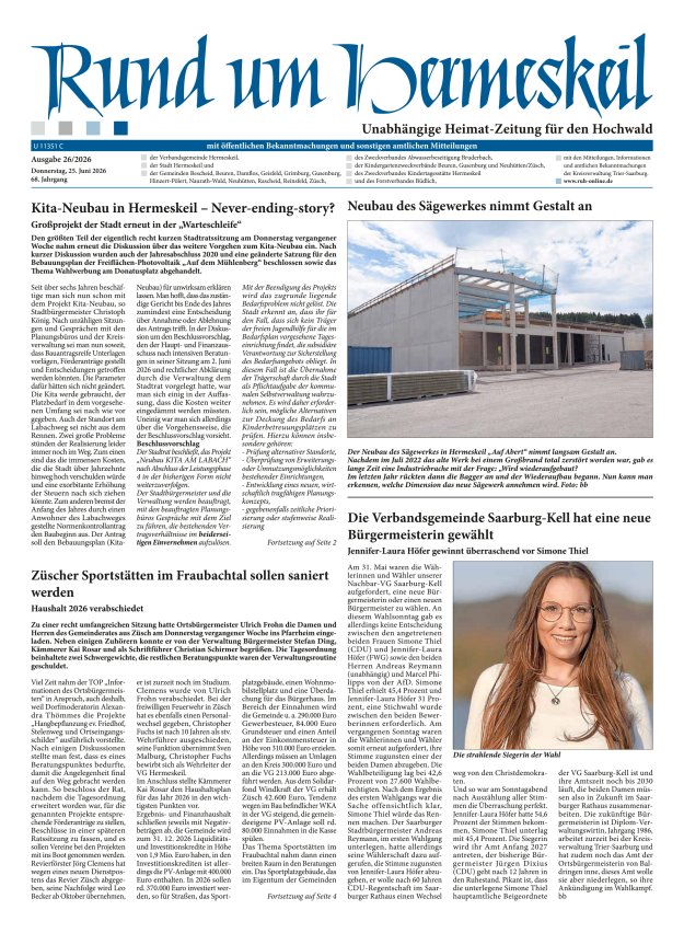 Rund um Hermeskeil Titelblatt 26/2026