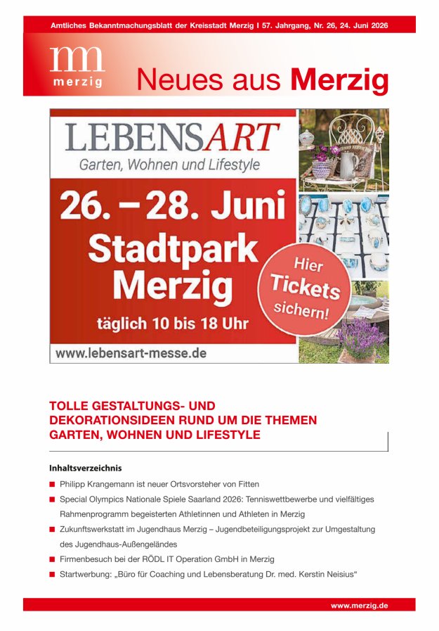 Neues aus Merzig Titelblatt 26/2026