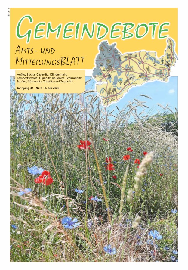 Gemeindebote - Amts- und Mitteilungsblatt Titelblatt 07/2026