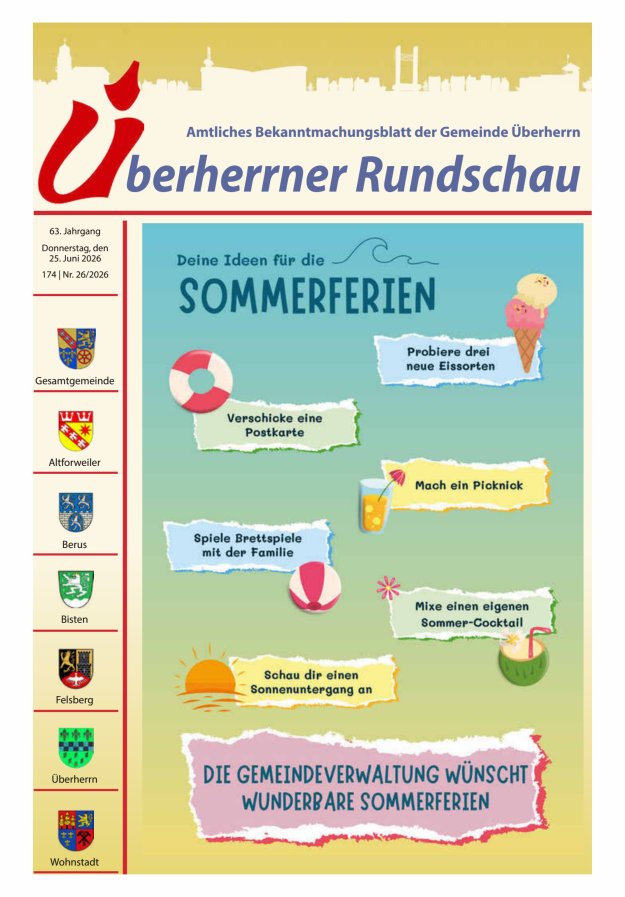 Überherrner Rundschau Titelblatt 26/2026