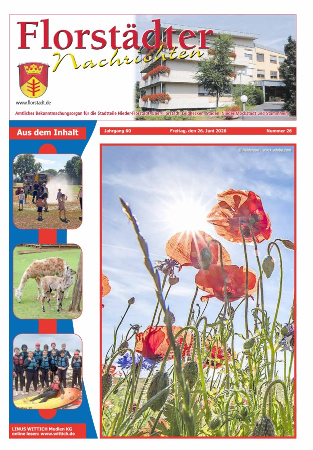 Florstädter Nachrichten Titelblatt 26/2026