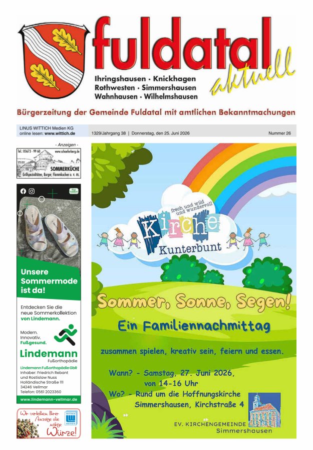 Fuldatal aktuell Titelblatt 26/2026