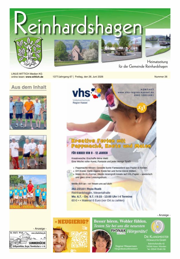 Unser Blättchen Titelblatt 26/2026