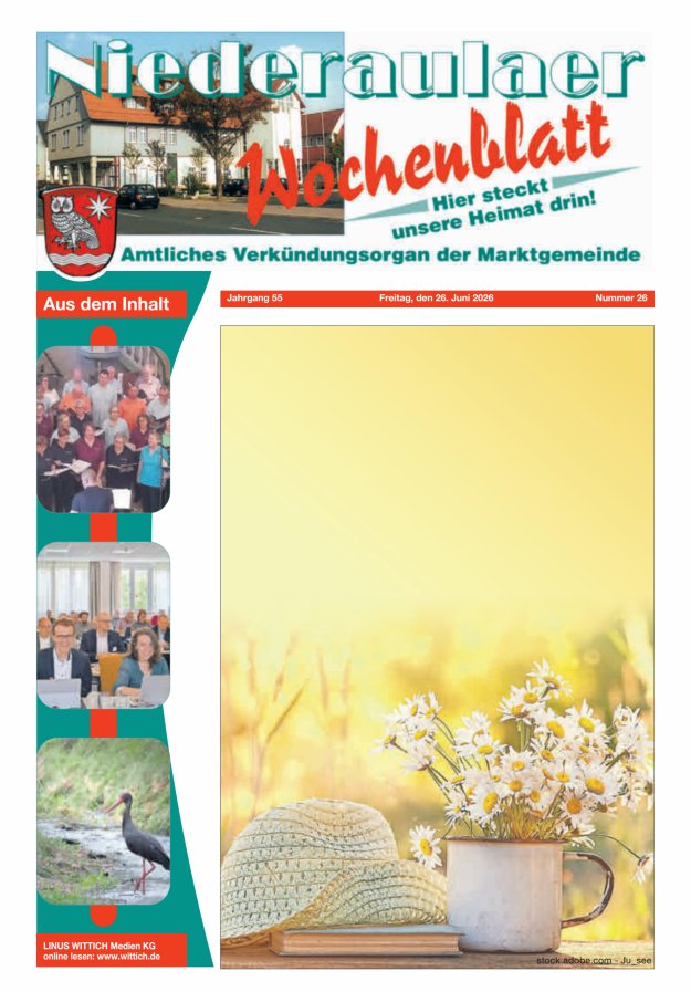 Niederaulaer Wochenblatt Titelblatt 26/2026