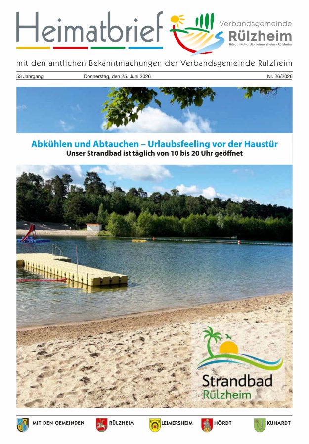 Heimatbrief VG Rülzheim Titelblatt 26/2026